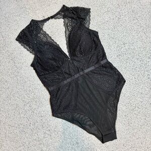 Sophie B Black Lace Bodysuit Size L
